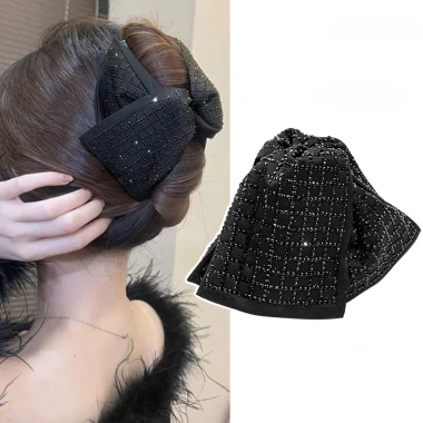 Kẹp tóc Weili Thanh Lịch Đen - Cá Mập Cô Gái Thời Trang, Giá 32.000đ