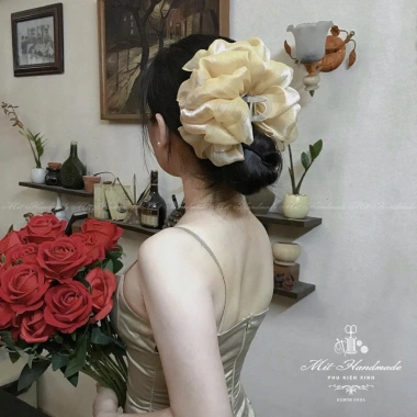 Kẹp tóc xếp li & bong bóng handmade cao cấp - Thiết kế độc quyền, giá ưu đãi 205.000₫ 8