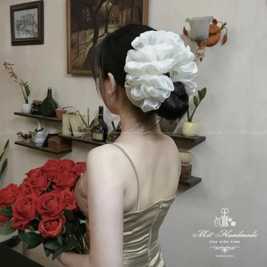 Kẹp tóc xếp li & bong bóng handmade cao cấp - Thiết kế độc quyền, giá ưu đãi 205.000₫ 9