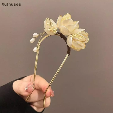 Kẹp tóc XUT vintage hợp kim mộc lan thanh lịch - Phụ kiện tóc thời trang 45.900₫