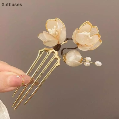 Kẹp tóc XUT vintage hợp kim mộc lan thanh lịch - Phụ kiện tóc thời trang 45.900₫