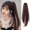 Kẹp Tóc Y2K Gradient Nổi Bật Cao Đuôi Ngựa - Lông Tơ Dài Tự Nhiên, Thẳng và Xoăn, Giả Hottie Cho Nữ - Giá 65.883 VND 2