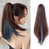 Kẹp Tóc Y2K Gradient Nổi Bật Cao Đuôi Ngựa - Lông Tơ Dài Tự Nhiên, Thẳng và Xoăn, Giả Hottie Cho Nữ - Giá 65.883 VND 4