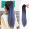 Kẹp Tóc Y2K Gradient Nổi Bật Cao Đuôi Ngựa - Lông Tơ Dài Tự Nhiên, Thẳng và Xoăn, Giả Hottie Cho Nữ - Giá 65.883 VND 5