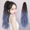 Kẹp Tóc Y2K Gradient Nổi Bật Cao Đuôi Ngựa - Lông Tơ Dài Tự Nhiên, Thẳng và Xoăn, Giả Hottie Cho Nữ - Giá 65.883 VND 7
