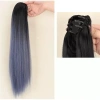 Kẹp Tóc Y2K Gradient Nổi Bật Cao Đuôi Ngựa - Lông Tơ Dài Tự Nhiên, Thẳng và Xoăn, Giả Hottie Cho Nữ - Giá 65.883 VND 10