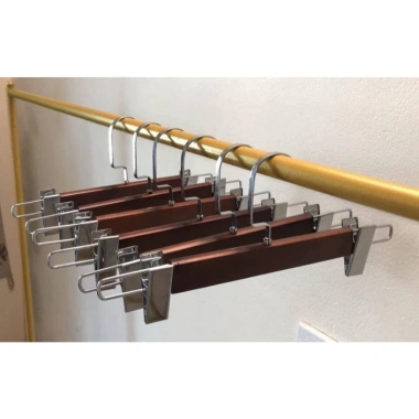 Kẹp treo quần áo gỗ ngườn lớn màu nâu - Dùng cho shop thời trang, cửa hàng và gia đình, giảm giá 8.000 VND 7