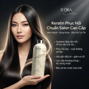 Keratin DORA 1.000ml - Phục hồi tóc nát, tẩy, hư tổn, keratin cay chỉ 900k 2 Keratin DORA 1.000ml - Phục hồi tóc nát, tẩy, hư tổn, keratin cay chỉ 900k 2
