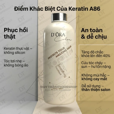 Keratin DORA 1.000ml - Phục hồi tóc nát, tẩy, hư tổn, keratin cay chỉ 900k 5 Keratin DORA 1.000ml - Phục hồi tóc nát, tẩy, hư tổn, keratin cay chỉ 900k 5