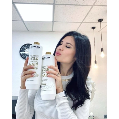 Keratin LUXLISS 100ml - Dưỡng hồi tóc tẩy, hư tổn, nát, keratin cay, chính hãng 3 Keratin LUXLISS 100ml - Dưỡng hồi tóc tẩy, hư tổn, nát, keratin cay, chính hãng 3