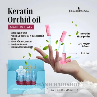 Keratin Thuỷ Phân KLERAL Orchid Oil - Dưỡng chất tái tạo tóc hư tổn, 10 ống 10ml, chỉ 460.000₫ 3 Keratin Thuỷ Phân KLERAL Orchid Oil - Dưỡng chất tái tạo tóc hư tổn, 10 ống 10ml, chỉ 460.000₫ 3