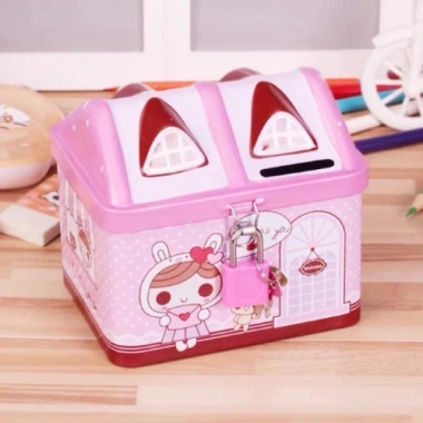 Két sắt min hình ngôi nhà dễ thương - Két đựng tiền tiết kiệm cho bé, giá chỉ 36.900₫