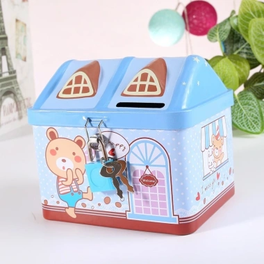 Két sắt min hình ngôi nhà dễ thương - Két đựng tiền tiết kiệm cho bé, giá chỉ 36.900₫