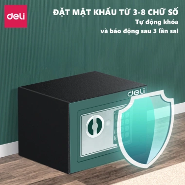 Két Sắt Mini DELI Khóa Điện Tử Chống Cháy - 2 Cách Mở, Bảo Mật Cao, Giá 689.000₫ 6 Két Sắt Mini DELI Khóa Điện Tử Chống Cháy - 2 Cách Mở, Bảo Mật Cao, Giá 689.000₫ 6