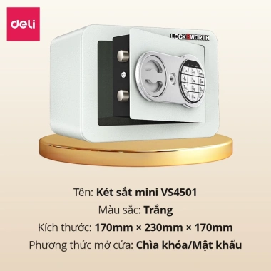 Két Sắt Mini DELI Khóa Điện Tử Chống Cháy - 2 Cách Mở, Bảo Mật Cao, Giá 689.000₫ 14 Két Sắt Mini DELI Khóa Điện Tử Chống Cháy - 2 Cách Mở, Bảo Mật Cao, Giá 689.000₫ 14