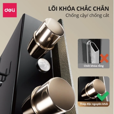 Két Sắt Mini Deli - Khóa Số Điện Tử Thông Minh, Nhỏ Gọn, Chống Gỉ, Tặng Pin, Giá 799.000 VNĐ 3 Két Sắt Mini Deli - Khóa Số Điện Tử Thông Minh, Nhỏ Gọn, Chống Gỉ, Tặng Pin, Giá 799.000 VNĐ 3