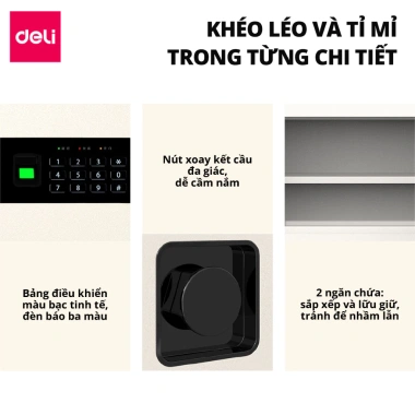 Két Sắt Vân Tay DELI Carbon - Chống Cắt, Chống Cháy, An Toàn Bảo Vệ Tài Sản, Tặng Pin, Giá Ưu Đãi 2.317.000₫ 6 Két Sắt Vân Tay DELI Carbon - Chống Cắt, Chống Cháy, An Toàn Bảo Vệ Tài Sản, Tặng Pin, Giá Ưu Đãi 2.317.000₫ 6