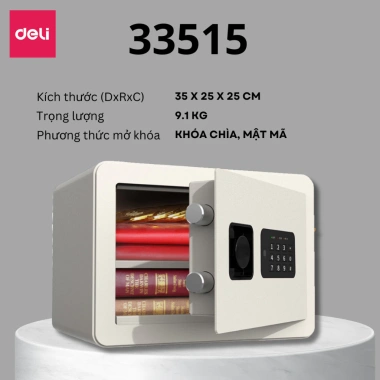 Két Sắt Vân Tay DELI Carbon - Chống Cắt, Chống Cháy, An Toàn Bảo Vệ Tài Sản, Tặng Pin, Giá Ưu Đãi 2.317.000₫ 12 Két Sắt Vân Tay DELI Carbon - Chống Cắt, Chống Cháy, An Toàn Bảo Vệ Tài Sản, Tặng Pin, Giá Ưu Đãi 2.317.000₫ 12