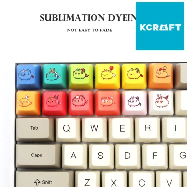 Keycap Axie PBT Dễ Thương - Trang Trí Bàn Phím Cơ | KCRAFT - Giá chỉ 60.000₫