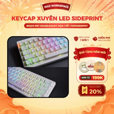 Keycap Bàn Phím Cơ Sideprint Xuyên LED PBT Doubleshot Giá 100k Phù Hợp Mọi Layout