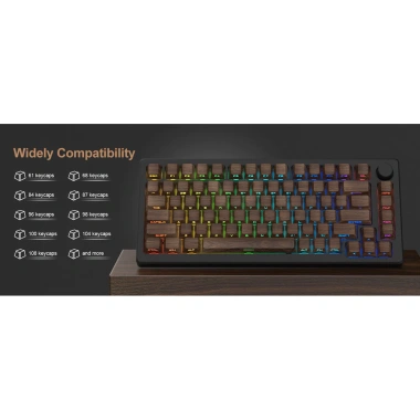 Keycap giả gỗ Luxury 126-130 phím - Giá chỉ 650k, chất cao cấp, phù hợp KCAP