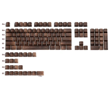 Keycap giả gỗ Luxury 126-130 phím - Giá chỉ 650k, chất cao cấp, phù hợp KCAP