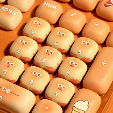 Keycap Little Mantou Hồng 138 phím - Giá ưu đãi 650.900₫, thiết kế cute, chất liệu PBT cho KCAP