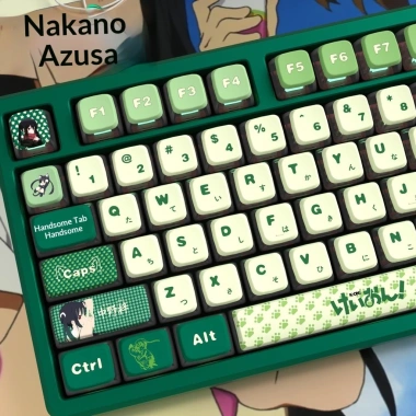 Keycap PBT Xanh Lá Azusa K On Pudding Bộ 60 Phím Giảm Giá 777k