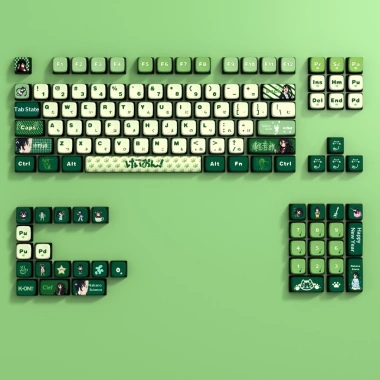 Keycap PBT Xanh Lá Azusa K On Pudding Bộ 60 Phím Giảm Giá 777k