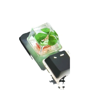 Keycap Resin Cỏ Bốn Lá May Mắn Handmade - Nghệ Thuật KCAP World of Keycaps 192k