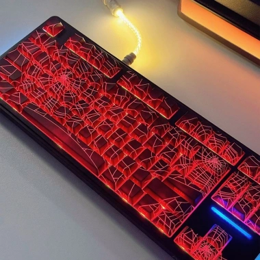 Keycap Spider Web PBT 5 Mặt LED RGB Universal - KCAP World of Keycaps Giá 580k