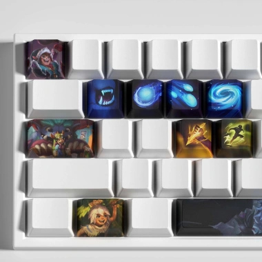 Keycaps Nunu League of Legends cho ATK Mega Lion và Wooting - Bàn phím cơ trục từ tính, giảm giá 411.400 VND