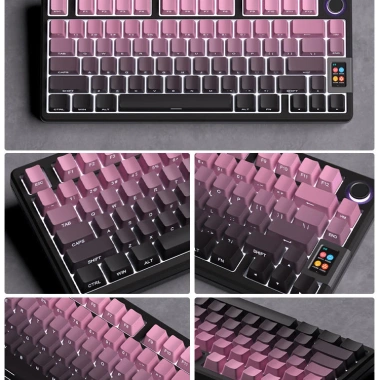 Keycaps Secret Agent BlackBerry PBT mờ OEM khắc tích cực cao cho 75/84/98/100/s99 - Giá ưu đãi 540,100₫