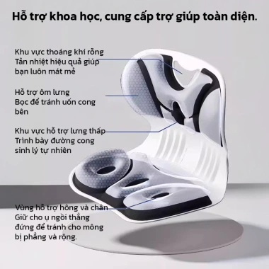 Keycool Ghế tựa lưng công thái học – Giảm đau mỏi, hỗ trợ tư thế, ngăn gù lưng – Giá 119.000₫ giảm từ 149.940₫