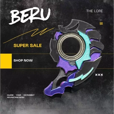 Keyrambit Beru Bóng Đêm Hộ Vệ - Móc Khóa Nhựa In 3D Cao Cấp Giảm Giá 89.000₫
