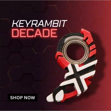 Keyrambit Decade - Nhựa In 3D Cao Cấp, Móc Khoá Xả Stress, Bộ Sưu Tập, Giá 89.000