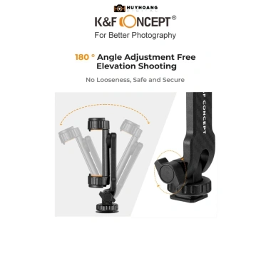 K&F CONCEPT KF31.084 – Kẹp điện thoại gắn tripod, thanh trượt DSLR, chỉ 159.000₫