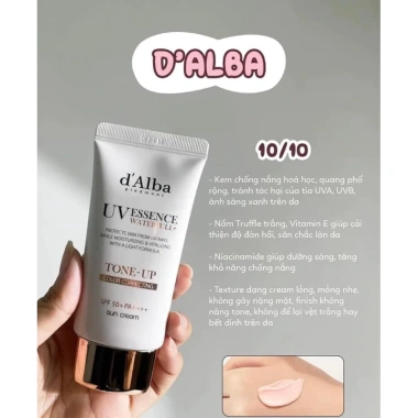 Khám phá kem chống nắng DAlba UV Essence Tone Up SPF50+ PA++++ - Giá 350.000đ 2