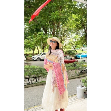 Khăn áo choàng len móc dày ấm Boho thổ cẩm nữ thu đông 110x140cm - Giá giảm 515k 7 Khăn áo choàng len móc dày ấm Boho thổ cẩm nữ thu đông 110x140cm - Giá giảm 515k 7