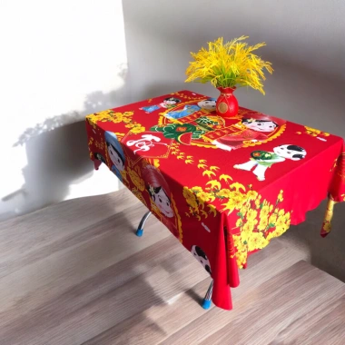 Khăn bàn Tết thun 3D đa kích thước, giảm còn 75.000đ, mềm mịn, trang trí đẹp 10 Khăn bàn Tết thun 3D đa kích thước, giảm còn 75.000đ, mềm mịn, trang trí đẹp 10