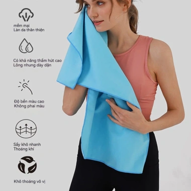 Khăn bơi nhanh khô thấm nước sợi nhỏ - Yoga, thể thao, tắm biển - Giá 91.800₫
