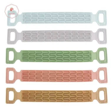 Khăn chà lưng silicon tay cầm dây - Dụng cụ tắm tẩy tế bào chết, làm sạch sâu 2