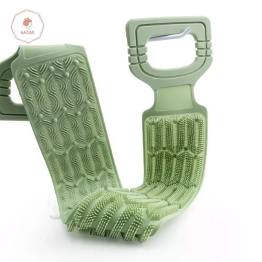 Khăn chà lưng silicon tay cầm dây - Dụng cụ tắm tẩy tế bào chết, làm sạch sâu 5