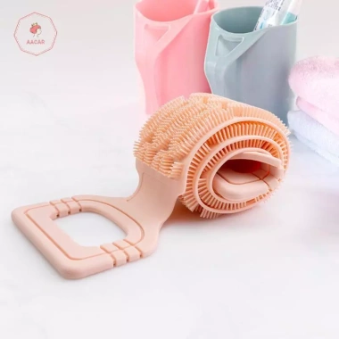 Khăn chà lưng silicon tay cầm dây - Dụng cụ tắm tẩy tế bào chết, làm sạch sâu 6