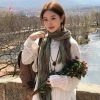 Khăn choàng bông Gradient sa mạc vintage, ấm áp mùa đông, giảm 22% 4