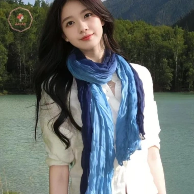Khăn choàng bông Gradient sa mạc vintage, ấm áp mùa đông, giảm 22%
