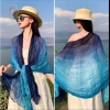 Khăn choàng bông Gradient sa mạc vintage, ấm áp mùa đông, giảm 22% 9