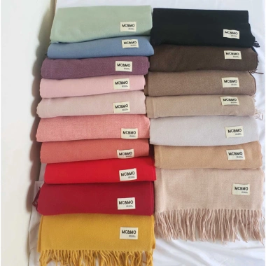 Khăn choàng cashmere len màu trơn thu đông nam nữ MC & MO CA02 - 465k Collar Box 6