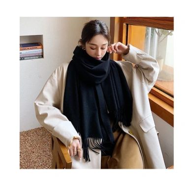 Khăn choàng cashmere len màu trơn thu đông nam nữ MC & MO CA02 - 465k Collar Box 7