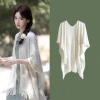 Khăn choàng cheongsam màu trơn, bảo vệ cổ trong máy lạnh - Quà tặng ưu đãi 176k 3